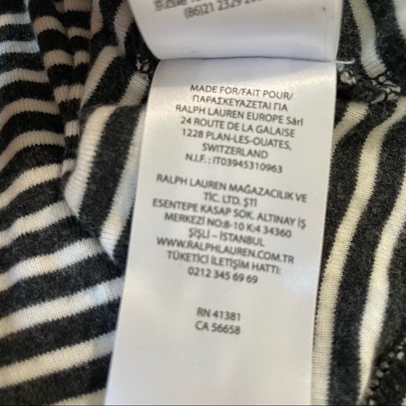 LAUREN RALPH LAUREN Top Stripe Faux Suede Elbow Patch Zipper Detail Size Large - Picture 8 of 9